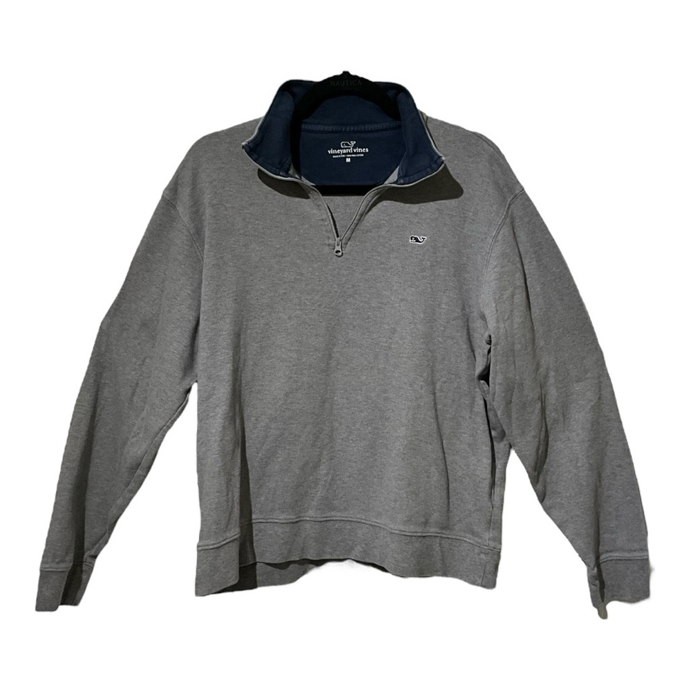 Vineyard Vines Men's Gray Zip-Up Pullover Meduim